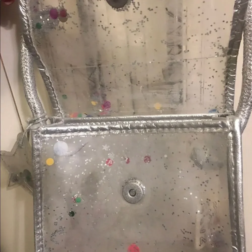 Zara girls Shake Transparent  glitter handbag